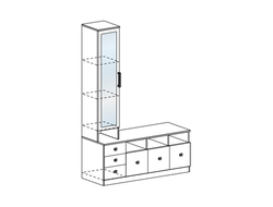 гостиная ИТАЛИЯ центральная секция (1600х475х1900)