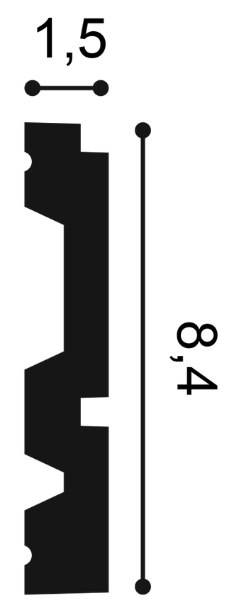 Молдинг P5051 - 8,4*1,5*200см