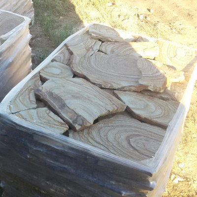 Жёлтый рыжий  песчаник с разводом