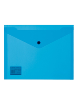 Папка-конверт на кнопке А5, 19х24, 180мкм, синий 10шт/уп