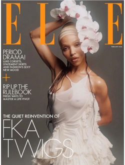 Elle UK Magazine February 2026 FKA Twigs Cover, Intpressshop