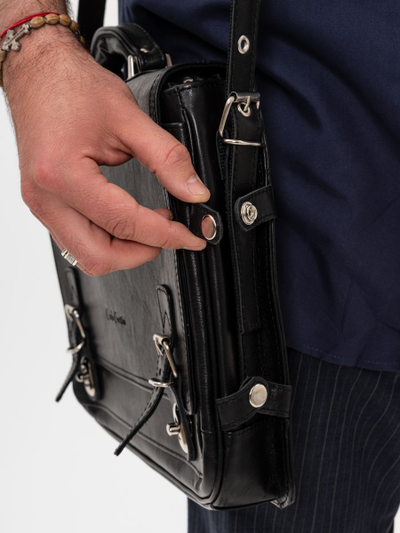 Кожаный портфель Realdo black (арт. 2017-01)