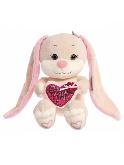 Зайка с розовым сердцем