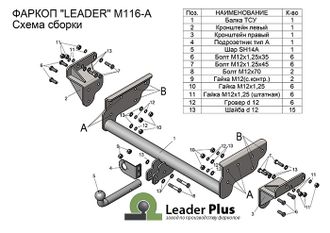 ТСУ Leader Plus для Fiat Fullback (2015- н.в.), M116-A