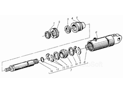 Цилиндр поршневой гидравлический ЦБХ211А/63х110/50 (КтМ867)
