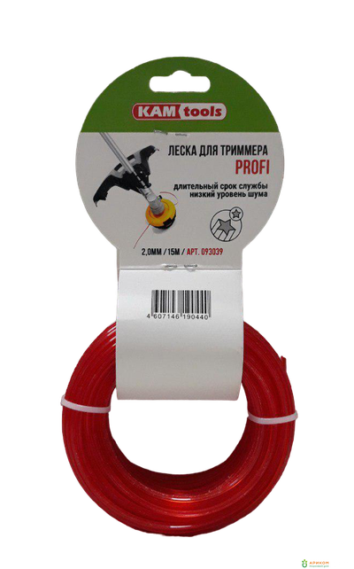 Леска для триммера (2,4мм*15м квадрат)