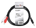 6926123462942	 Кабель соединительный Telecom 3.5 Jack(M) - 2rca(M), 1.5м