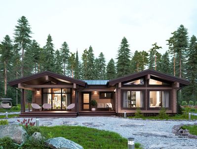 "Семейный Оазис": Просторный дом из клееного бруса с террасой 170 м²