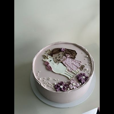 Торт девочка с единорогом