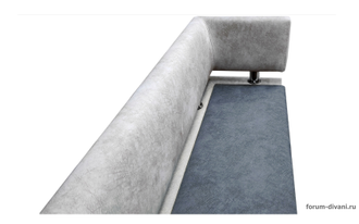 Кухонный ДИВАН "ФОРУМ-4" с боковой спинкой, Серый/слон кость, Правый 160см