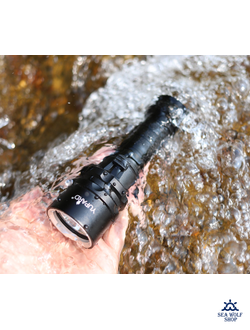 Фонарик для дайвинга Yupard-SH, T6-1000Lm, скользящ. выкл /желтый