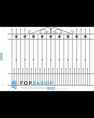 Кованый забор KZ1506 заказать по чертежу на заказ