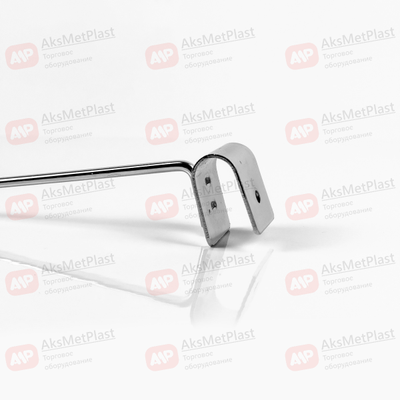 U003 Крючок хром d-5мм на овальную-прямоугольную трубу универсальный L=150 мм