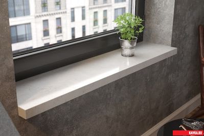 БЕТОННЫЙ ПОДОКОННИК. ЦВЕТ: "НАТУРАЛЬНЫЙ БЕТОН", 1м/п