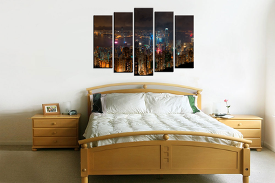 Модульная картина "Ночной Мегаполис"