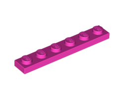 Plate 1 x 6, Dark Pink (3666 / 4101744 / 6097094)