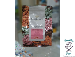 Шоколад розовый Strawberry со вкусом клубники CALLEBAUT, 200 гр