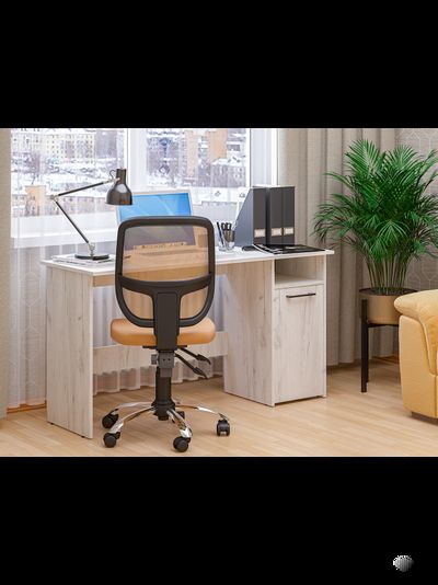 Фронда-7 стол письменный с тумбой Крафт светлый