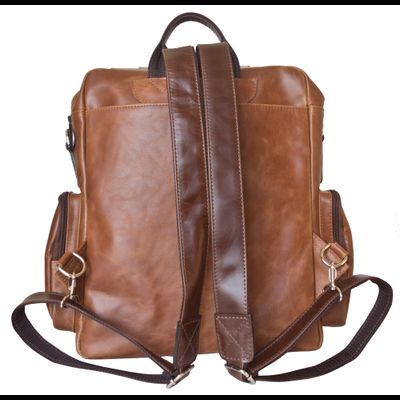 Кожаный рюкзак-сумка Fiorentino cognac/brown (арт. 
3003-08)