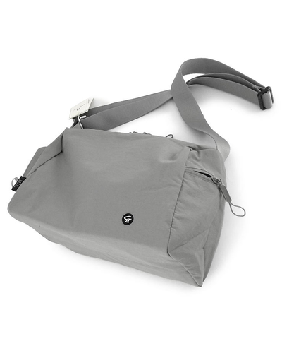 (АРТИКУЛ: 9875) СУМКА НЕБОЛЬШАЯ, ТЕКСТИЛЬ (НЕЙЛОН), СЕРАЯ, РЕМЕНЬ ЧЕРЕЗ ПЛЕЧО