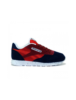 Женские кроссовки REEBOK CLASSIC замшевые красно-синие