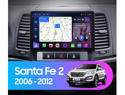 Штатная магнитола FarCar TM008M (Черная рамка) для Hyundai Santa Fe 2 (2006-2012) (2gb/32gb/DSP/WiFi/4G/GPS/BT)