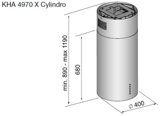 Вытяжка Korting  KHA 4970 X Cylinder