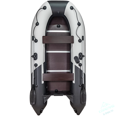 Лодка ПВХ Мастер Лодок Ривьера Компакт 2900СК "Комби" Св.Серый / Чёрный