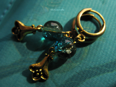 Серьги в стиле греческих украшений - "Золотые лилии"