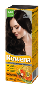 Rowena Стойкая Крем-Краска для волос тон 4.85  Тёмно-Каштановый ( с аммиаком)