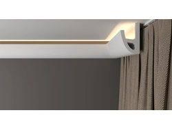 Потолочный плинтус для подсветки DECOR-DIZAYN DD510, из дюрополимера, под покраску, ударопрочный