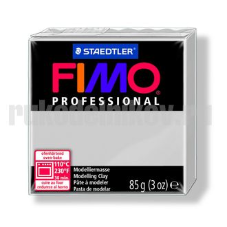 Пластика (запекаемая) Fimo Professional, цвет-серый дельфин(8004-80), вес-85 гр