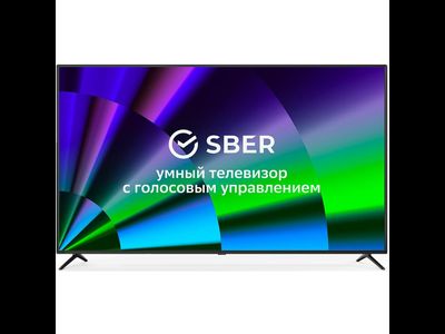 50" Телевизор Sber SDX 50U4010B черный 3840x2160, 4K Ultra HD, 60 Гц, Wi-Fi, Smart TV, Салют ТВ