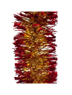 Мишура цвет золото, красный 2 м, d=95 М0834