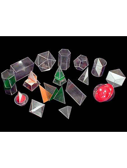 Набор прозрачных геометрических тел с сечениями (разборный)