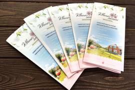 Печать лифлетов с разными фальцами