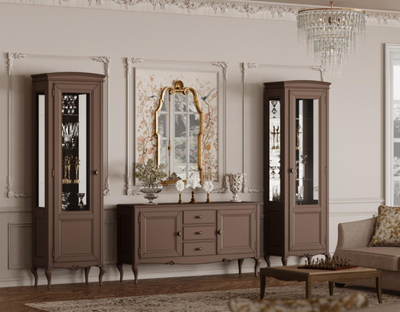 ВИТРИНА TIMBER ПОРТОФИНО (L66ХP44ХH222) ОДНОДВЕРНАЯ ЛЕВАЯ  Т-501L/CRSH