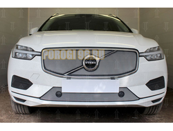 Защита радиатора Volvo XC60 2017- (2 части) (Momentum) chrome верх PREMIUM