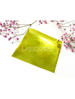 Поталь цветная "Лайм" 8 х 8 см 100 листов