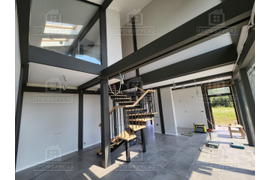 Чистовая отделка фахверкового дома. Кухня - гостинная со вторым светом.