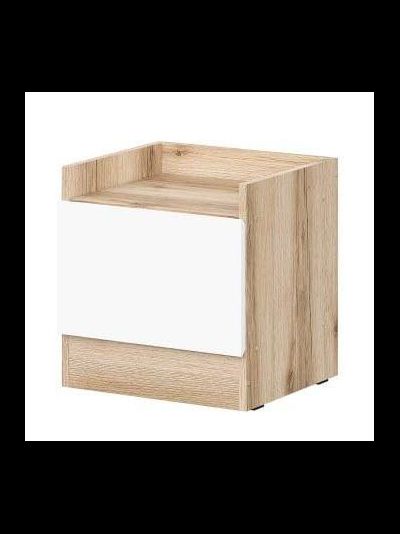 Брауни тумба прикроватная Дуб Делано/Белый