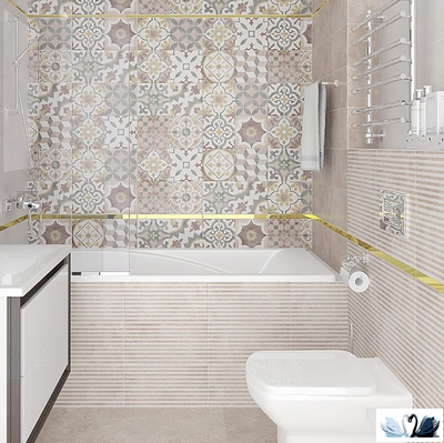 Плитка настенная Laparet Atlas бежевая микс 08-00-11-2457 20х40 см