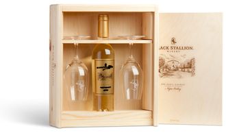 Ящик подарочный для бутылки вина с бокалами