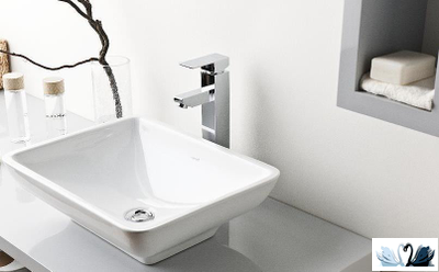 хРаковина Creavit TP140.00000, 50 см, накладная, прямоугольник, белый цвет