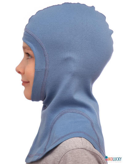 Шапка-шлем 23301-02 95%хлопок 5%лайкра, серо-голубой 46-48