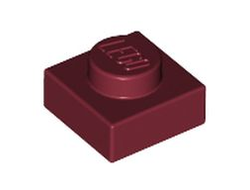 Plate 1 x 1, Dark Red (3024 / 4183901 / 4539114)