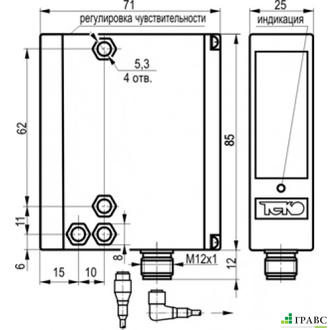 Оптический датчик OV IC61P5-43N-R1000-LES4