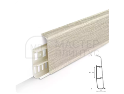 Плинтус ПВХ Идеал Деконика 85 мм. Дуб жемчужный 418