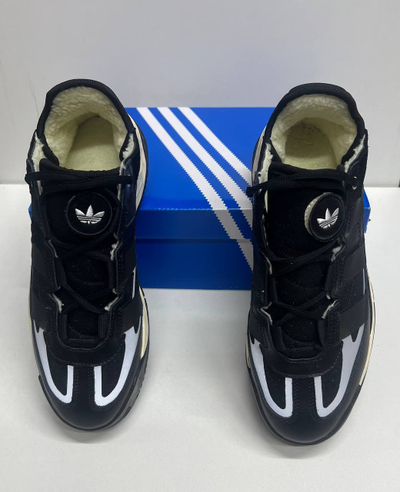 Adidas Niteball Black and Beige с мехом