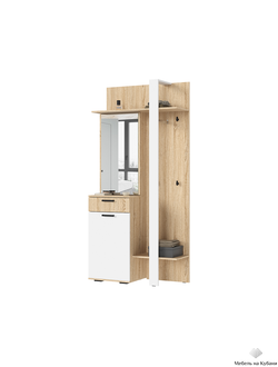 Санса ПР-01 Прихожая Дуб сонома/Белый